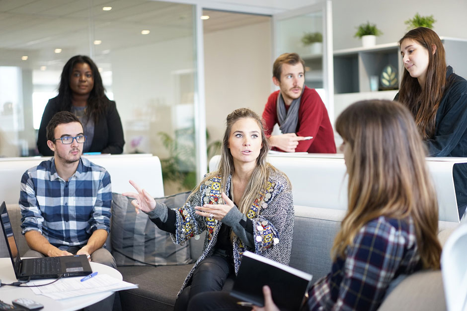 A group of teachers talking